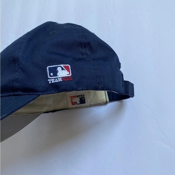 VTG Red Sox Hat Outdoor Cap MLB Baseball Blue Embroidered B Adjustable M… - Picture 4 of 12